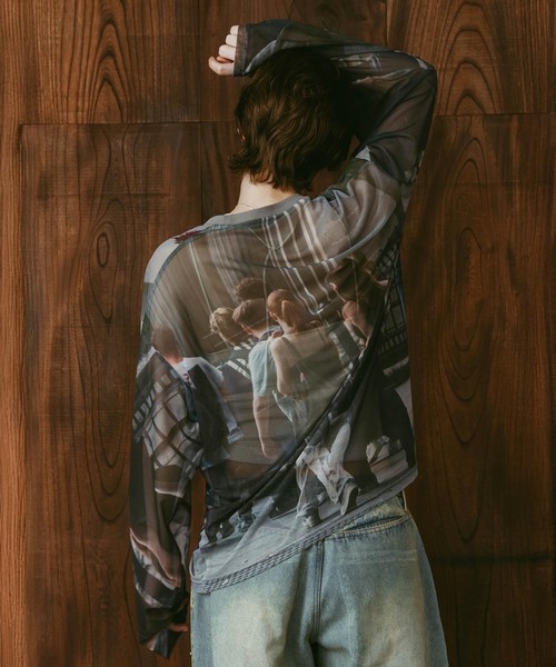 Knuth Marf(クヌースマーフ)の「Knuth Marf / クヌースマーフ school sheer long-sleeve tee(Tシャツ/カットソー・レディース・グレー・FREE)」の5枚目の写真