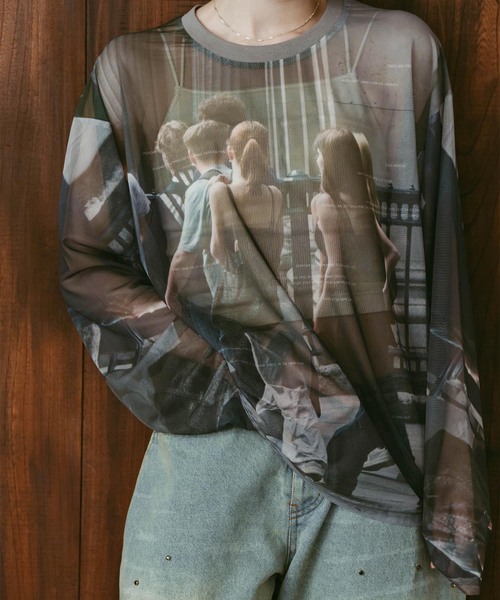 Knuth Marf(クヌースマーフ)の「Knuth Marf / クヌースマーフ school sheer long-sleeve tee(Tシャツ/カットソー・レディース・グレー・FREE)」の8枚目の写真