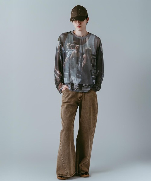 Knuth Marf(クヌースマーフ)の「Knuth Marf / クヌースマーフ school sheer long-sleeve tee(Tシャツ/カットソー・レディース・グレー・FREE)」の11枚目の写真