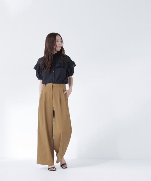 NATURAL BEAUTY BASIC(ナチュラルビューティーベーシック)の「フロッキードットフリルブラウス(シャツ/ブラウス・レディース・ホワイト系その他/ベージュ系その他/ブラック系その他2・フリ-)」の19枚目の写真