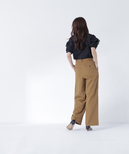 NATURAL BEAUTY BASIC(ナチュラルビューティーベーシック)の「フロッキードットフリルブラウス(シャツ/ブラウス・レディース・ホワイト系その他/ベージュ系その他/ブラック系その他2・フリ-)」の22枚目の写真