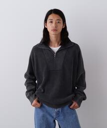 YLEVE（イレーヴ）の「YLEVE / FADED STONEWASH KNIT ZIP PULLOVER（ニット/セーター）」