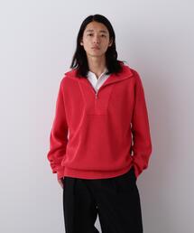 YLEVE（イレーヴ）の「YLEVE / FADED STONEWASH KNIT ZIP PULLOVER（ニット/セーター）」