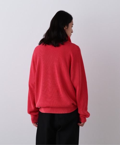 YLEVE(イレーヴ)の「YLEVE / FADED STONEWASH KNIT ZIP PULLOVER(ニット/セーター・メンズ・グレー/レッド/ネイビー・5)」の13枚目の写真