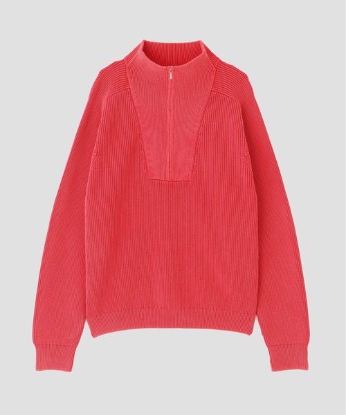 YLEVE(イレーヴ)の「YLEVE / FADED STONEWASH KNIT ZIP PULLOVER(ニット/セーター・メンズ・グレー/レッド/ネイビー・5)」の16枚目の写真