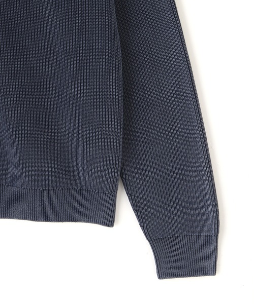 YLEVE(イレーヴ)の「YLEVE / FADED STONEWASH KNIT ZIP PULLOVER(ニット/セーター・メンズ・グレー/レッド/ネイビー・5)」の9枚目の写真