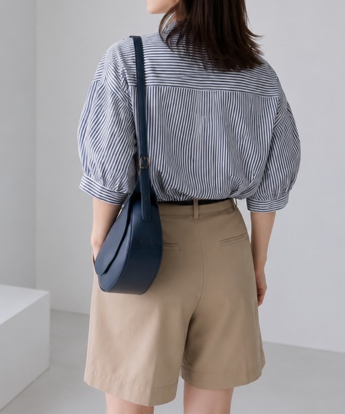 Miniministore(ミニミニストア)の「ボリュームスリーブシャツブラウス半袖春夏(シャツ/ブラウス・レディース・ブラック系2/ブラック系1/ホワイト/ネイビー・FREE)」の12枚目の写真