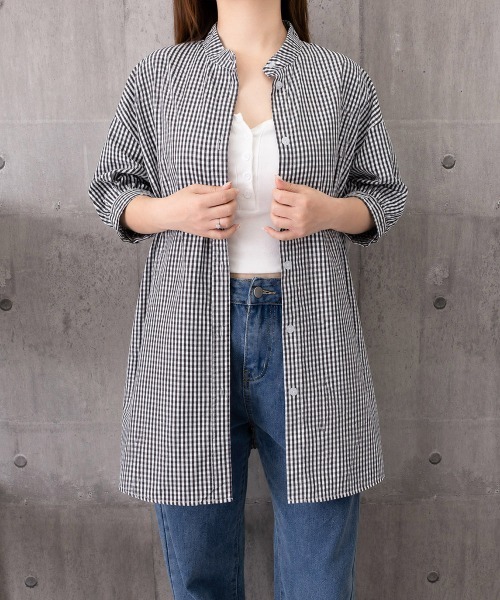 Miniministore(ミニミニストア)の「ボリュームスリーブシャツブラウス半袖春夏(シャツ/ブラウス・レディース・ブラック系2/ブラック系1/ホワイト/ネイビー・FREE)」の14枚目の写真