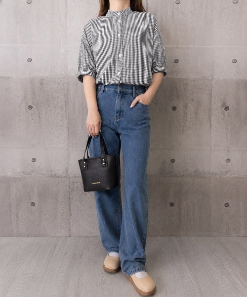 Miniministore(ミニミニストア)の「ボリュームスリーブシャツブラウス半袖春夏(シャツ/ブラウス・レディース・ブラック系2/ブラック系1/ホワイト/ネイビー・FREE)」の10枚目の写真
