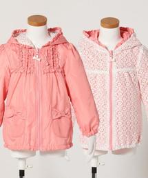 ANY | 【KIDS】リバーシブル　ポリエステルタフタ×レース　ブルゾン(その他アウター)