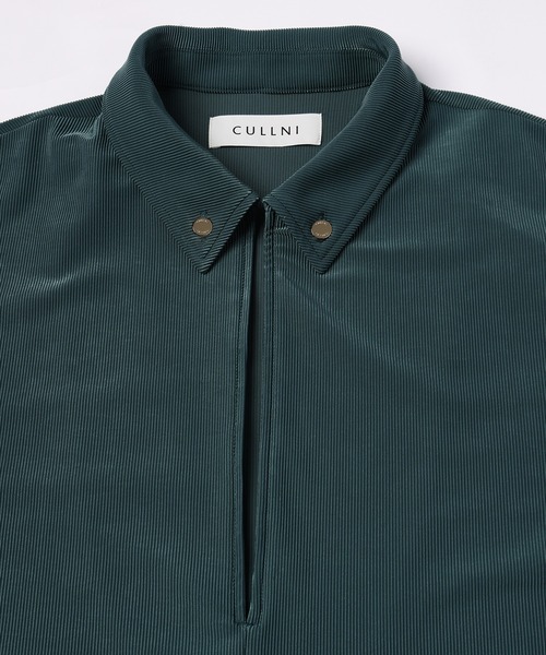 CULLNI(クルニ)の「Stretch Fiber Cord Pique Skipper Collar Shirts(シャツ/ブラウス・メンズ・チャコール/ブラック/グリーン/ネイビー・2/0/1)」の12枚目の写真