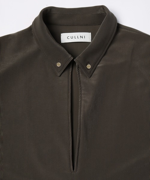 CULLNI(クルニ)の「Stretch Fiber Cord Pique Skipper Collar Shirts(シャツ/ブラウス・メンズ・チャコール/ブラック/グリーン/ネイビー・2/0/1)」の16枚目の写真