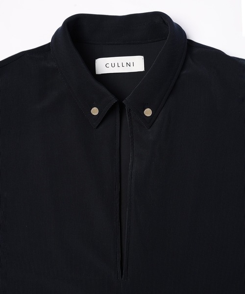 CULLNI(クルニ)の「Stretch Fiber Cord Pique Skipper Collar Shirts(シャツ/ブラウス・メンズ・チャコール/ブラック/グリーン/ネイビー・2/0/1)」の21枚目の写真