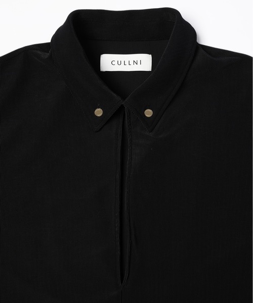 CULLNI(クルニ)の「Stretch Fiber Cord Pique Skipper Collar Shirts(シャツ/ブラウス・メンズ・チャコール/ブラック/グリーン/ネイビー・2/0/1)」の5枚目の写真