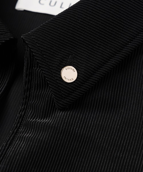 CULLNI(クルニ)の「Stretch Fiber Cord Pique Skipper Collar Shirts(シャツ/ブラウス・メンズ・チャコール/ブラック/グリーン/ネイビー・2/0/1)」の6枚目の写真