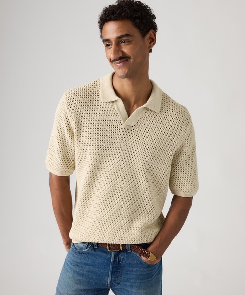 Levi's(リーバイス)の「Levi's/リーバイス ディロン オープンカラーポロシャツ(ポロシャツ・メンズ・ホワイト・S/M/L/XL)」の1枚目の写真