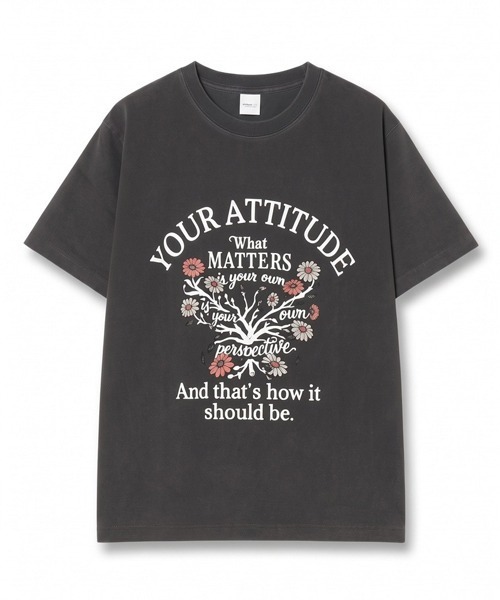 rehacer(レアセル)の「rehacer TEE : Attitude TEE / アティテュード T-shirt(Tシャツ/カットソー・メンズ・スミクロ/ホワイト・SMALL/MEDIUM/LARGE/X-LARGE)」の5枚目の写真
