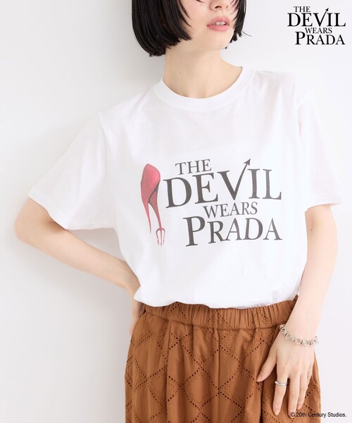 GOOD ROCK SPEED(グッドロックスピード)の「【GOOD ROCK SPEED/グッドロックスピード】プラダを着た悪魔 / THE DEVIL WEARS PRADATシャツ(Tシャツ/カットソー・レディース・ブラック/ホワイト・L/M)」の3枚目の写真