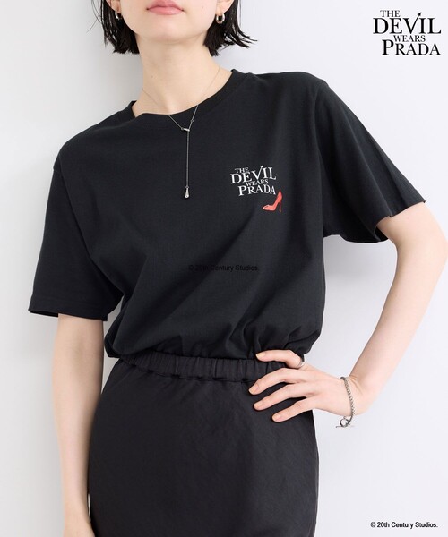 GOOD ROCK SPEED(グッドロックスピード)の「【GOOD ROCK SPEED/グッドロックスピード】プラダを着た悪魔 / THE DEVIL WEARS PRADATシャツ(Tシャツ/カットソー・レディース・ブラック/ホワイト・L/M)」の5枚目の写真
