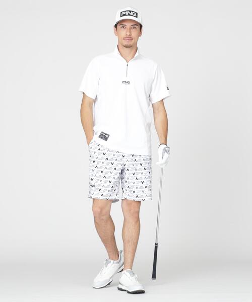 PING(ピン)の「【PING APPAREL】オクタピンメッシュ半袖ハーフジップハイネックシャツ <GOLD> (MENS)(シャツ/ブラウス・メンズ・ホワイト/ベージュ/ネイビー・L/LL1/S/M/LL)」の5枚目の写真