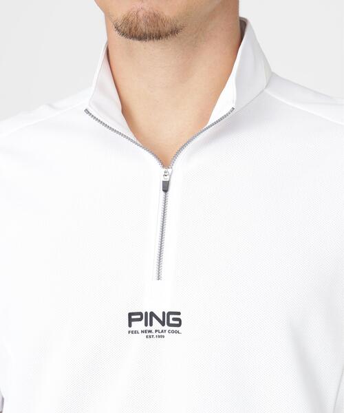 PING(ピン)の「【PING APPAREL】オクタピンメッシュ半袖ハーフジップハイネックシャツ <GOLD> (MENS)(シャツ/ブラウス・メンズ・ホワイト/ベージュ/ネイビー・L/LL1/S/M/LL)」の10枚目の写真