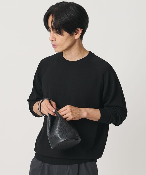 BEAUTY&YOUTH UNITED ARROWS（ビューティーアンドユースユナイテッドアローズ）の「【WEB限定】シボ レザー パース（ハンドバッグ・メンズ・ブラック・FREE）」の2枚目の写真