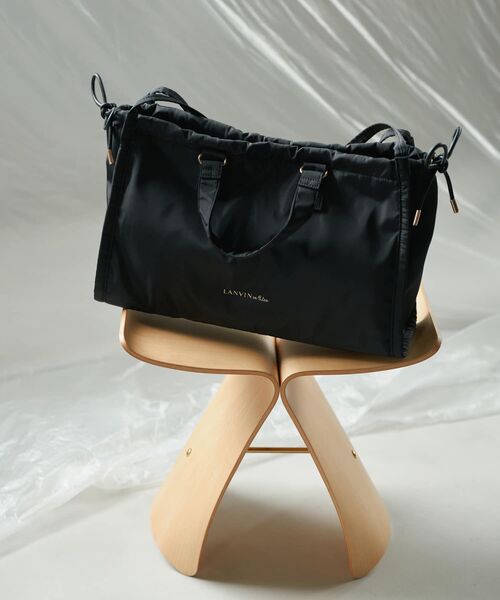 LANVIN en Bleu（ランバンオンブルー）の「２ｗａｙドロストトートバッグ（トートバッグ・レディース・ブラック/ブラウン・FREE）」の2枚目の写真
