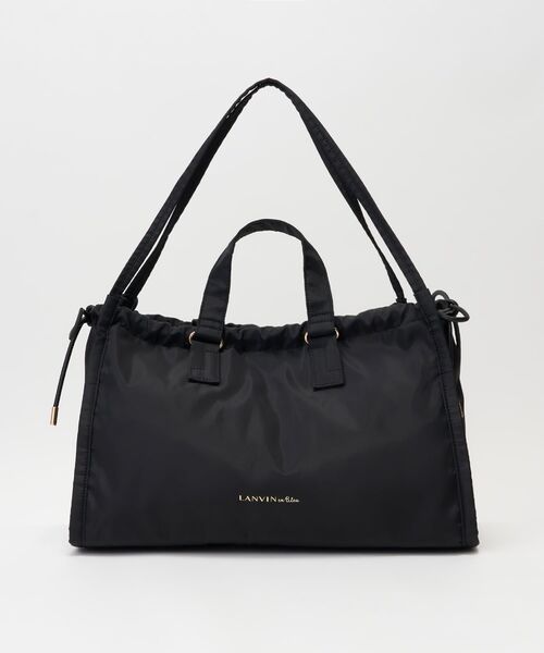 LANVIN en Bleu（ランバンオンブルー）の「２ｗａｙドロストトートバッグ（トートバッグ・レディース・ブラック/ブラウン・FREE）」の4枚目の写真