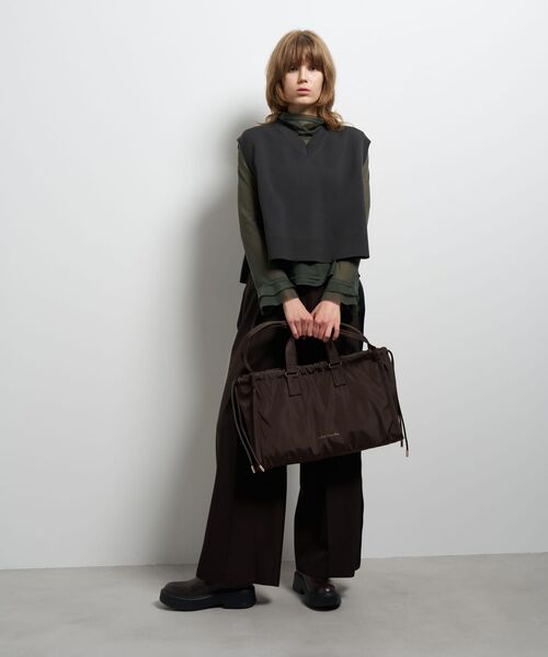 LANVIN en Bleu（ランバンオンブルー）の「２ｗａｙドロストトートバッグ（トートバッグ・レディース・ブラック/ブラウン・FREE）」の12枚目の写真