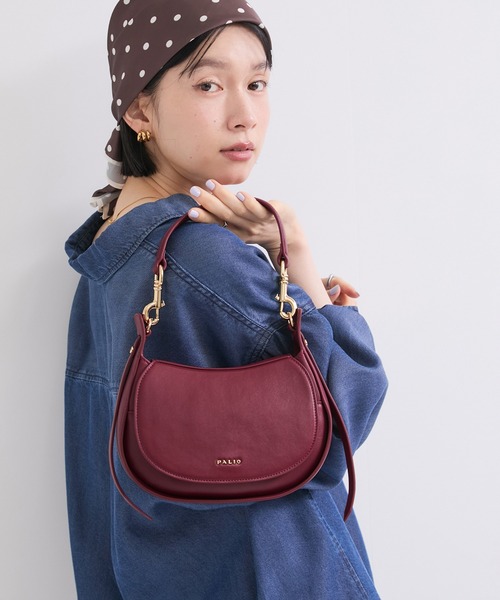 PALIO(パリオ)の「【PALIO/パリオ】2WAYハーフムーンショルダーバッグ/WEB限定(ショルダーバッグ・レディース・ボルドー/ブラック・FREE)」の15枚目の写真