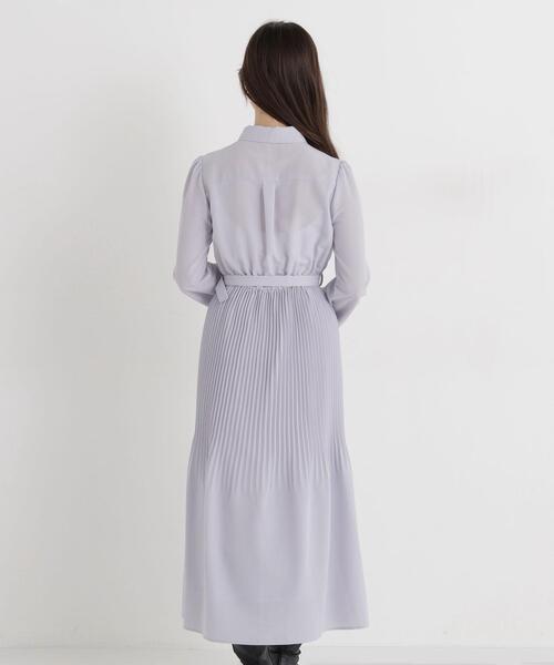 NATURAL BEAUTY BASIC(ナチュラルビューティーベーシック)の「リボンタイプリーツワンピース(ワンピース・レディース・ネイビー/グレー・MEDIUM/SMALL)」の13枚目の写真