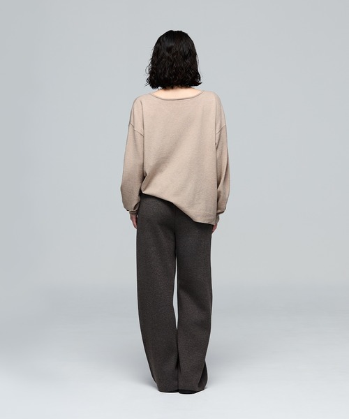 coca(coca)(コカ)の「\保温・洗濯OK!/リッチニットVネックプルオーバー(ニット/セーター・レディース・グレー/ベージュ/ブラック・S/M/L)」の6枚目の写真