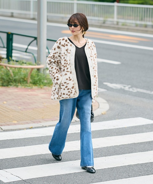 coca(coca)(コカ)の「\保温・洗濯OK!/リッチニットVネックプルオーバー(ニット/セーター・レディース・グレー/ベージュ/ブラック・S/M/L)」の14枚目の写真