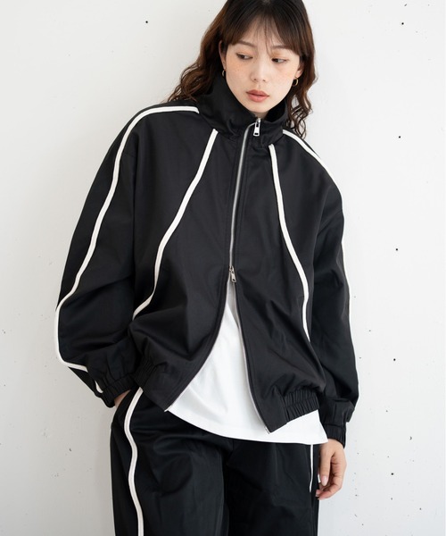 bashful base Oriental(バッシュフルベースオリエンタル)の「【bbO】コードライントラックブルゾン(ジャージ・メンズ・ブラック・LARGE/MEDIUM)」の10枚目の写真