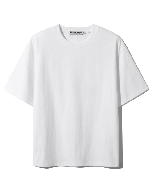 BASEMOMENT(ベースモーメント)の「バイオコットンクロップTシャツホワイト(Tシャツ/カットソー・メンズ・その他・MEDIUM/X-LARGE/LARGE)」の2枚目の写真