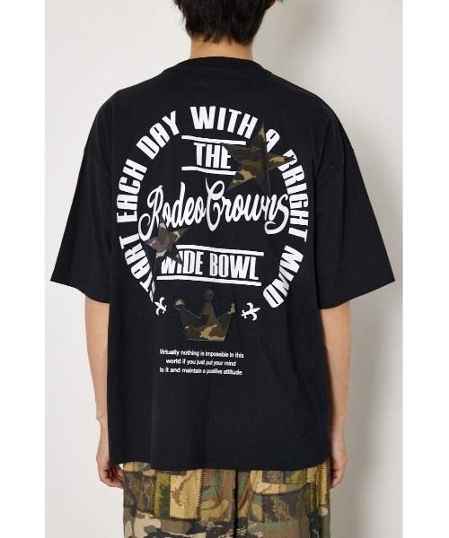 RODEO CROWNS WIDE BOWL（ロデオクラウンズワイドボウル）の「カモフラアップリケTシャツ（Tシャツ/カットソー・メンズ・レッド/ブラック/オフホワイト・LARGE/MEDIUM）」の21枚目の写真