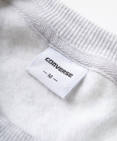 CONVERSE(コンバース)の「【71】【CONVERSE/コンバース】シューズ ワンポイント刺繍 裏起毛 クルーネック スウェット/トレーナー/ユニセックス/レディース/メンズ(スウェット・メンズ・グリーン/サックスブルー/ブラック/オートミール・M/L/XL)」の9枚目の写真