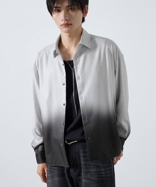 SERACE(セラス)の「【SERACE】Assorted design shirt / アソートデザインシャツ(シャツ/ブラウス・メンズ・ホワイト×ブラック/ブルー系・M/L/S)」の3枚目の写真