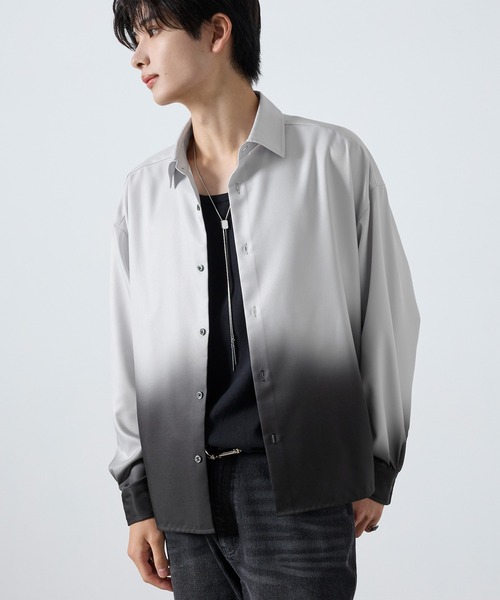 SERACE(セラス)の「【SERACE】Assorted design shirt / アソートデザインシャツ(シャツ/ブラウス・メンズ・ホワイト×ブラック/ブルー系・M/L/S)」の4枚目の写真