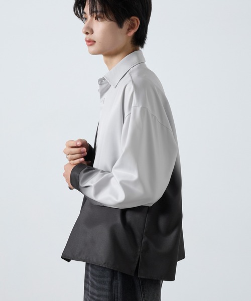 SERACE(セラス)の「【SERACE】Assorted design shirt / アソートデザインシャツ(シャツ/ブラウス・メンズ・ホワイト×ブラック/ブルー系・M/L/S)」の5枚目の写真