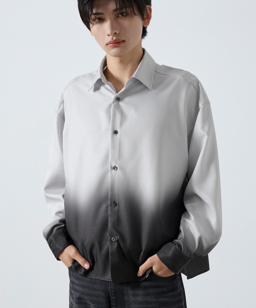 SERACE(セラス)の「【SERACE】Assorted design shirt / アソートデザインシャツ(シャツ/ブラウス・メンズ・ホワイト×ブラック/ブルー系・M/L/S)」の8枚目の写真