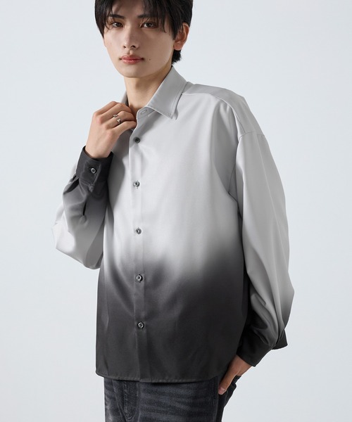 SERACE(セラス)の「【SERACE】Assorted design shirt / アソートデザインシャツ(シャツ/ブラウス・メンズ・ホワイト×ブラック/ブルー系・M/L/S)」の9枚目の写真