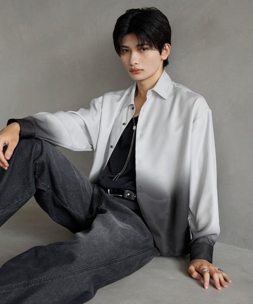 SERACE(セラス)の「【SERACE】Assorted design shirt / アソートデザインシャツ(シャツ/ブラウス・メンズ・ホワイト×ブラック/ブルー系・M/L/S)」の12枚目の写真