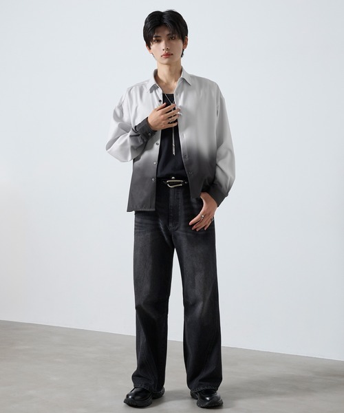 SERACE(セラス)の「【SERACE】Assorted design shirt / アソートデザインシャツ(シャツ/ブラウス・メンズ・ホワイト×ブラック/ブルー系・M/L/S)」の13枚目の写真