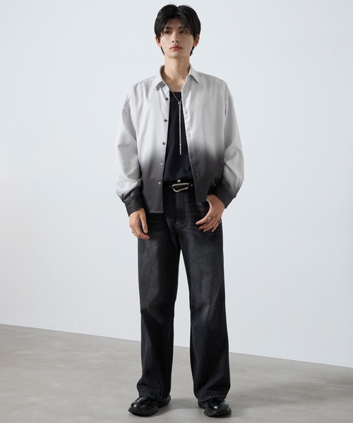SERACE(セラス)の「【SERACE】Assorted design shirt / アソートデザインシャツ(シャツ/ブラウス・メンズ・ホワイト×ブラック/ブルー系・M/L/S)」の14枚目の写真