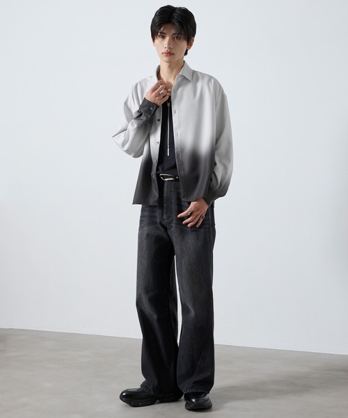 SERACE(セラス)の「【SERACE】Assorted design shirt / アソートデザインシャツ(シャツ/ブラウス・メンズ・ホワイト×ブラック/ブルー系・M/L/S)」の15枚目の写真