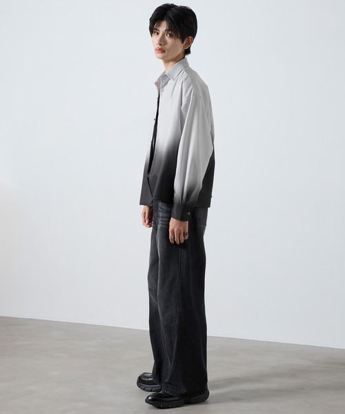 SERACE(セラス)の「【SERACE】Assorted design shirt / アソートデザインシャツ(シャツ/ブラウス・メンズ・ホワイト×ブラック/ブルー系・M/L/S)」の16枚目の写真