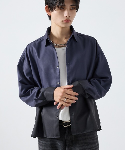 SERACE(セラス)の「【SERACE】Assorted design shirt / アソートデザインシャツ(シャツ/ブラウス・メンズ・ホワイト×ブラック/ブルー系・M/L/S)」の21枚目の写真