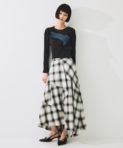 kotohayokozawa(コトハヨコザワ)の「【kotohayokozawa/コトハヨコザワ】todo TINY WAVE TOP *LONG SLEEVE/todoタイニーウェーブトップロングスリーブ(Tシャツ/カットソー・レディース・ブラウン/ブラック/ピンク・FREE)」の4枚目の写真