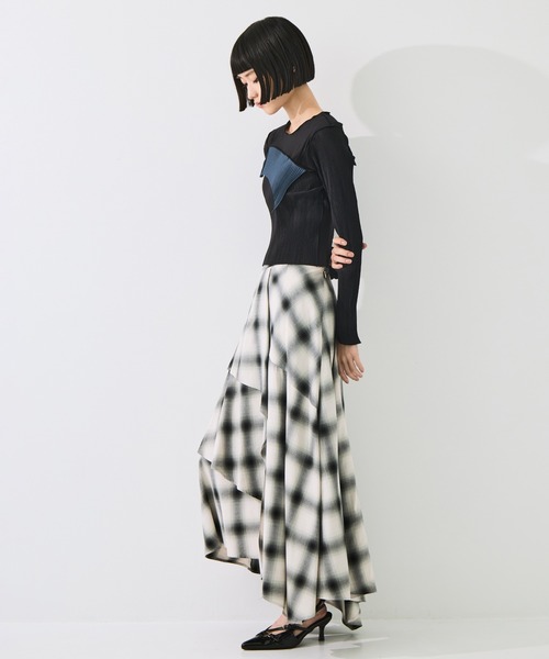 kotohayokozawa(コトハヨコザワ)の「【kotohayokozawa/コトハヨコザワ】todo TINY WAVE TOP *LONG SLEEVE/todoタイニーウェーブトップロングスリーブ(Tシャツ/カットソー・レディース・ブラウン/ブラック/ピンク・FREE)」の5枚目の写真